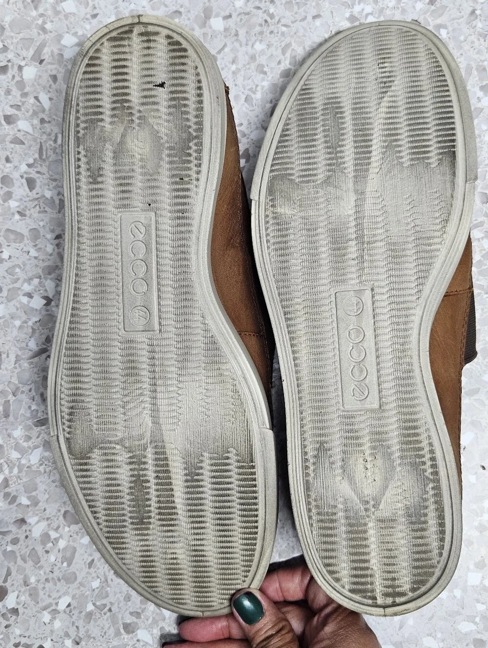 ECCO 1963 Collin Perforated Leather Slip On Shoes Mens Size: 10 Brown Comfort - Picture 14 of 14